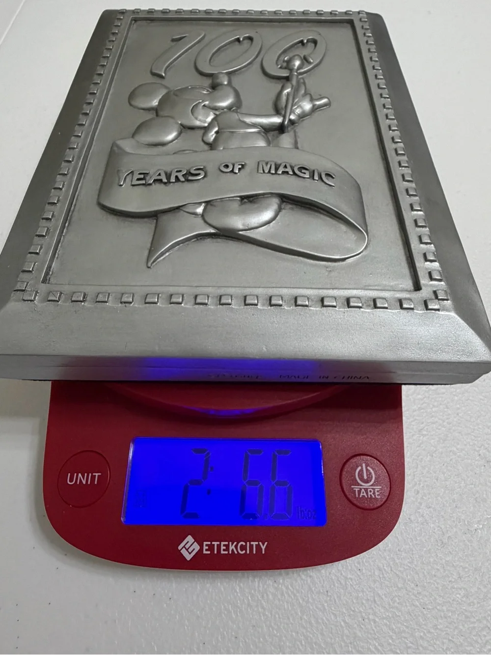Disney Parks Pewter 100 Years Of Magic Photo Frame & Mickey Pin Set Vintage⁠